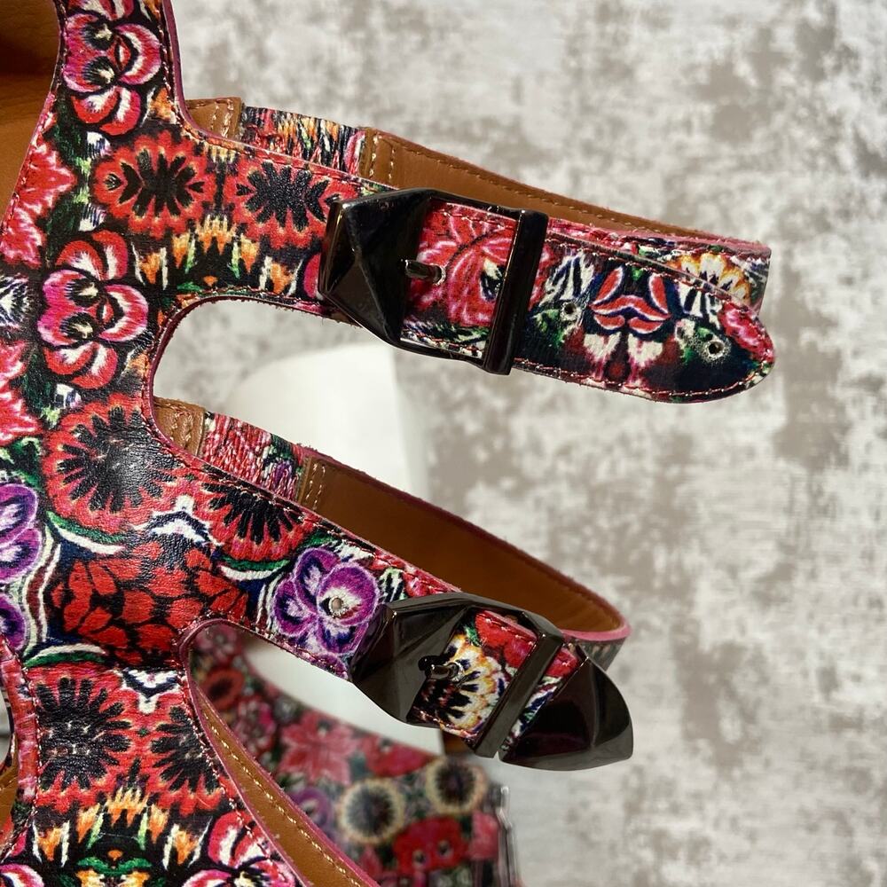 Rebecca Minkoff Rita (Sample) Knee High Gladiator Heeled Sandals in Floral - Picture 9 of 9